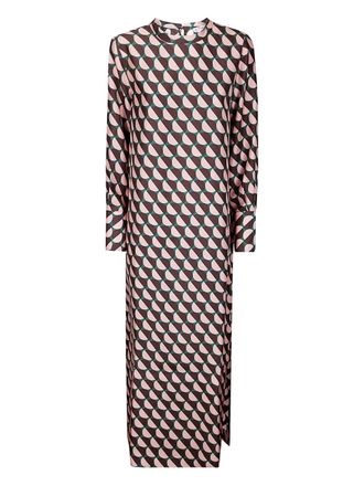 Alberto Biani geometric-print dress - Pink