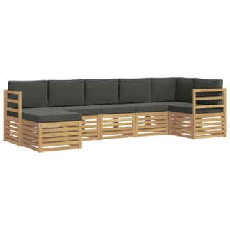 vidaXL Conjunto De Sof&aacute;s De Exterior 7 Pcs Blanco Y Antracita Vidaxl