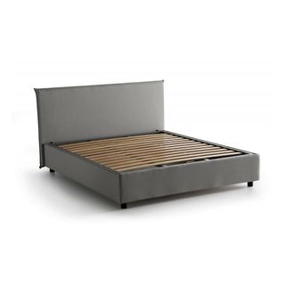 Dmora Dmora - Cama Matrimonial Dambros, Cama Contenedor Con Revestimiento De Tela, 100% Made In Italy, Apertura Frontal, Adecuado Para Colch&oacute;n Cm 160x190, G