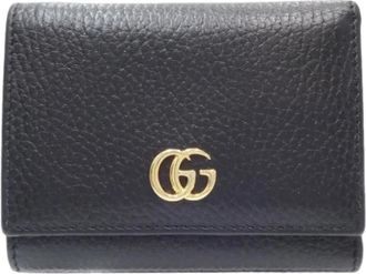 Gucci Tweedehands leren portemonnees - Dames - Vintage Accessoires - Zwart - ONE Size - Vintage