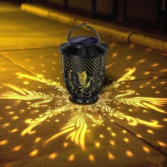 OEM Lanterna Da Esterno A Energia Solare Con Luce A Fiamma, Lampada A Sospensione A Led A Forma Di Colibr&igrave;, Lanterna Decorativa Impermeabile Per Giardino,