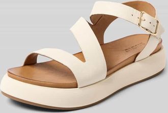 Inuovo Sandalen aus echtem Leder mit Plateau-Absatz in Offwhite, Gr&ouml;&szlig;e 36