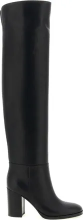 Gianvito Rossi Vitello Glove High Boots - female - Gianvito Rossi - Over-the-Knee Boots - Black - 5 UK - Shoes