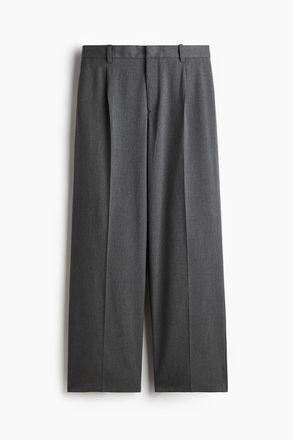 H&M Elegante Hose in Loose Fit - Dunkelgrau