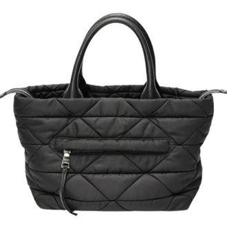 Prada Pre-owned Tote Bags, female, Black, Size: ONE SIZE Pre-owned Vintage Nylon Tote Bag
