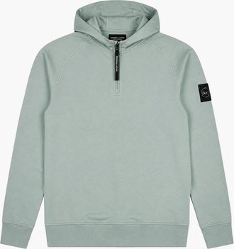 Marshall Artist Mens Marshall Artist Stanford Quarter Zip Hoodie Sage - Green - Size: 38