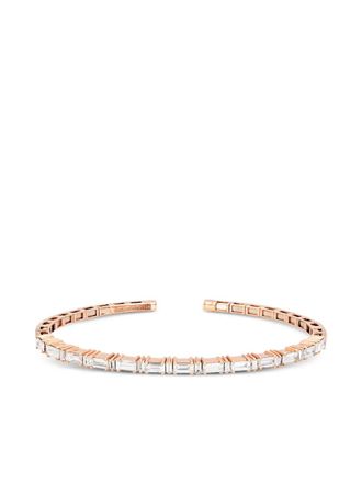 Suzanne Kalan 18K rose gold diamond bangle