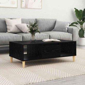 vidaXL Mesa De Caf&eacute; Roble Negro 103.5 X 60 X 35 Cm Vidaxl