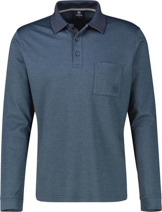 Lerros Langarm-Poloshirt LERROS, Herren, Gr. XXL, classic navy, Single Jersey, Obermaterial: 52% Baumwolle, 48% Polyester, unifarben, normal h&uuml;ftbedeckend, R