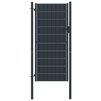 Berkfield Home Fence Gate PVC & Steel 100x204 cm Anthracite
