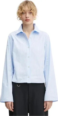 Won Hundred Dames, Blouses & Shirts, Blauw, Maat: M Katoen