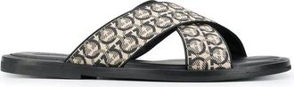 Ferragamo Gancini Printed Pool Slides