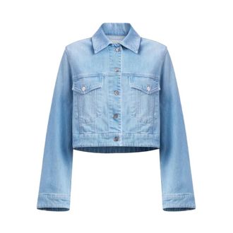 Dondup Denim Shirts, female, Blue, Size: 2XS Giubbino Regular in Denim Stretch