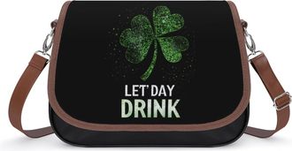 Generic Lets Day Drink St Shamrock Patricks Small Womens Crossbody Bags Shoulder Handbag with Adjustable Strap for Travel