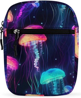 Generic Jellyfish Crossbody Bag Adjustable Satchel Cute Shoulder Bag Lightweight Sling Bags