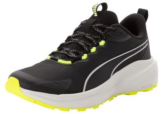 Puma Laufschuh PUMA SKYROCKET LITE TRAIL, Damen, Gr. 47, puma schwarz, feather gray, gelb alert, Textil, Schuhe Laufschuh