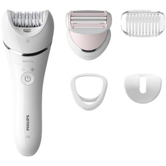 Philips Epilatore Wet & Dry BRE710/00 serie 8000 bianco/rosso