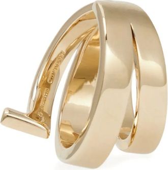 Ferragamo Gancini wrap ring - women - Brass - One Size - Gold