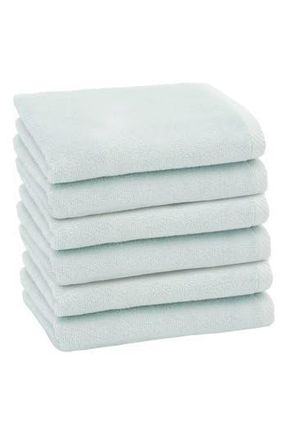 Linum Home Textiles 6-Pack Ediree Cotton Fingertip Towel Set in Aqua at Nordstrom Rack