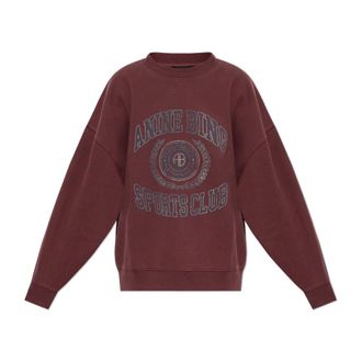 Anine Bing Felpa girocollo Miles - - Sweatshirts & Hoodies - Donna - Rosso - XS