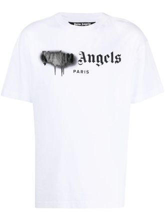 Palm Angels Paris logo-print T-shirt - White