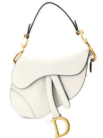Dior Saddle Handbag Leather Mini shoulder bag - Bianco