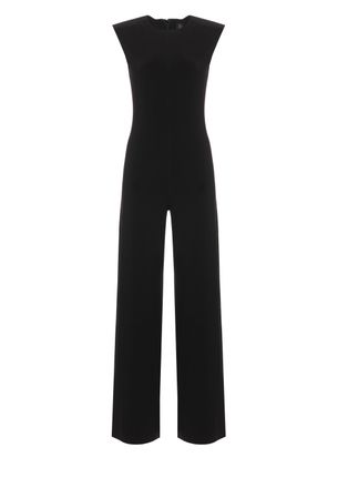 Norma Kamali Sleek Sleeveless Jumpsuit with Rear Zip Closure