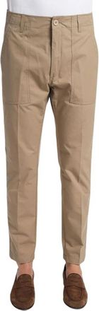 Department Five Slimme broek met zakdetail - Heren - Slim Fit Broeken - Beige - W35 - Broeken