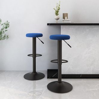 vidaXL Taburetes De Cocina 2 Unidades Terciopelo Azul Vidaxl