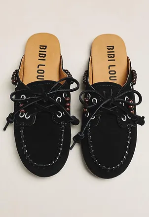 Bibi Lou Beaded Moccasin Mules