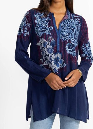 Johnny Was Gilani Tunic In Blue Night