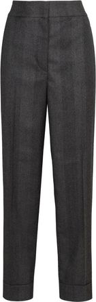 PESERICO Broeken, Dames, Grijs, M, Wol, Rechte Broek