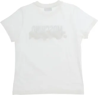 Moschino Boys T-Shirt White Cotton T-Shirts And Polos