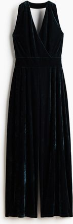H&M Jumpsuit aus Velours - Turquoise