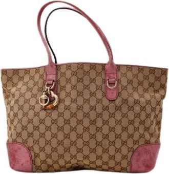 Gucci Pre-owned Tote Bambou - Dames - Vintage Shopper - Bruin - ONE Size - Leer - Vintage