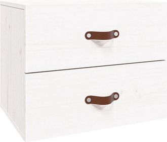 vidaXL Mesita De Noche De Pared Blanco 50x36x40 Cm Vidaxl