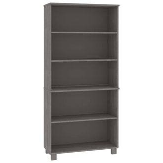 Berkfield Home Highboard HAMAR Solid Wood Pine Light Grey