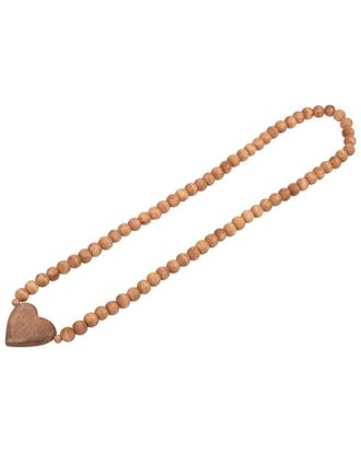 Sagebrook Home 26In Beaded Wood Garland With Heart