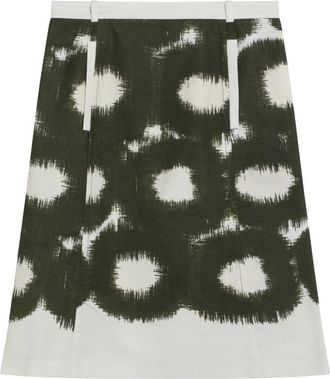 Prada Geprinte Canvas Rok - Dames - Korte rokken - Veelkleurig - XS - Katoen - Rokken