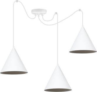 OEM L&aacute;mpara Colgante Soho Spider Blanca, 3 Enchufes, 25 Cm, E27