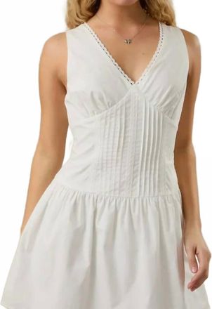 Le Lis Blanc Deux Skye Poplin Mini Dress In White