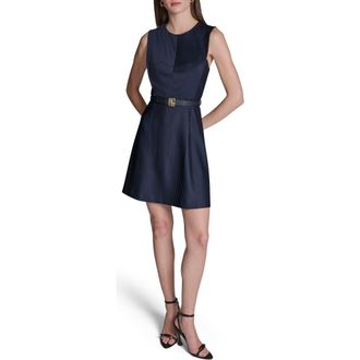 BCBGeneration Sleeveless Belted Minidress in Deep at Nordstrom, Size 16