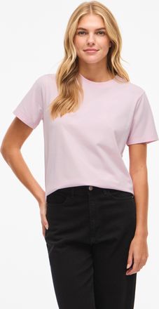 Vila Kurzarmshirt VILA VINORA S/S T-SHIRT - NOOS, Damen, Gr. XXL, cherry blossom, Jersey, Obermaterial: 96% Baumwolle, 4% Elasthan, unifarben, regular fit 