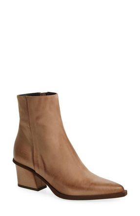 Cordani Braydie Block Heel Leather Bootie in Taupe Nubuck at Nordstrom, Size 5.5Us