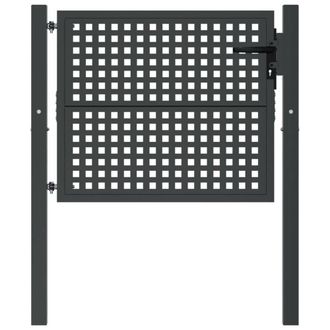 Berkfield Home Durable Garden Gate Anthracite 105x125 cm Steel in Dark Grey