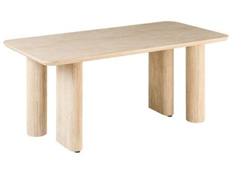 Beliani Mesa de comedor de derivado de madera 8 personas l180