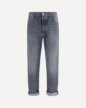 Brunello Cucinelli Straight-leg turn-up Jeans Male 52