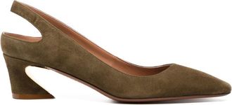 Zimmermann Crescent 50mm slingback pumps - women - Leather/Leather/Leather - 41 - Green