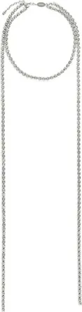 Dsquared2 Accessoires, unisex, Grijs, ONE Size, Ketting Metaal Strass