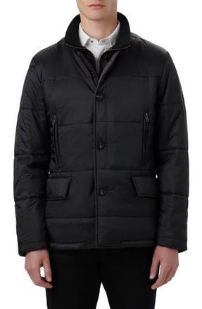 Bugatchi Water Repellent Quilted Jacket in Caviar at Nordstrom Rack, Size X-Large